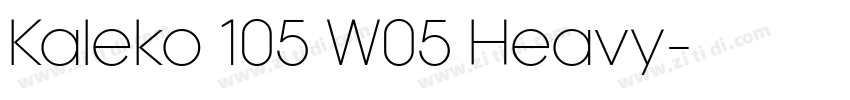 Kaleko 105 W05 Heavy字体转换
